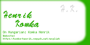 henrik komka business card